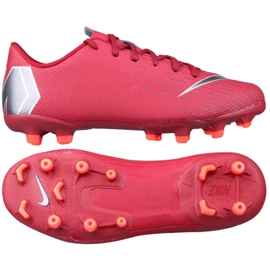 Nike Mercurial Vapor 12 Academy Gs Mg Jr AH7347-606 scarpe da calcio rosso rosso