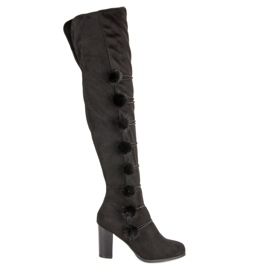 Eleganti stivali da moschettiere nero