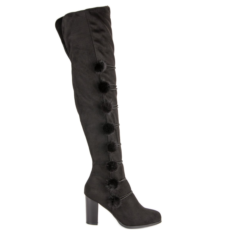 Eleganti stivali da moschettiere nero