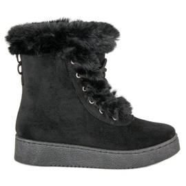 Stivali da neve allacciati neri nero