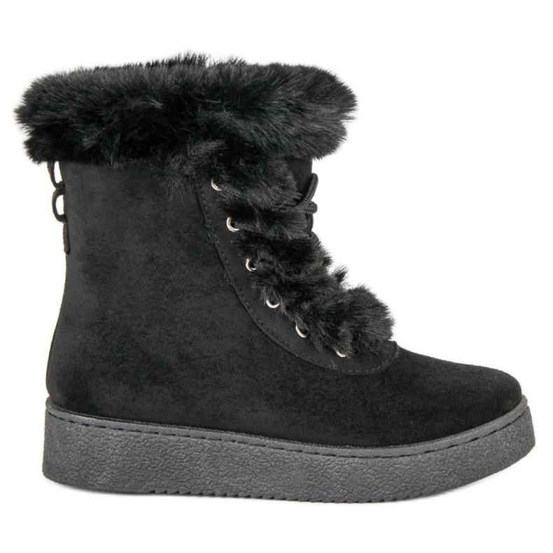 Stivali da neve allacciati neri nero