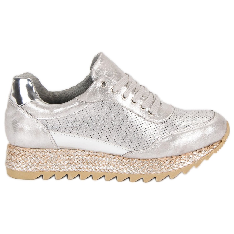 Bestelle Espadrillas con sneakers allacciate grigio