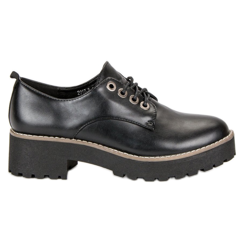 Scarpe stringate alla moda nero
