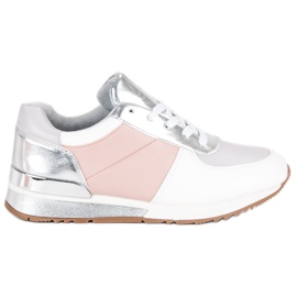 Betler Scarpe sportive pastello bianco grigio rosa