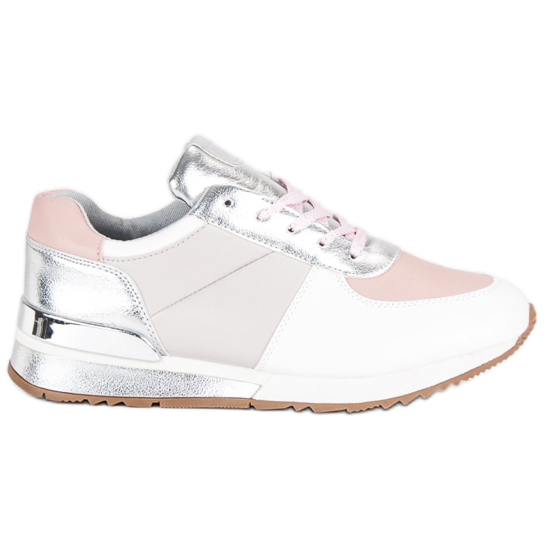 Betler Scarpe sportive pastello bianca grigio rosa
