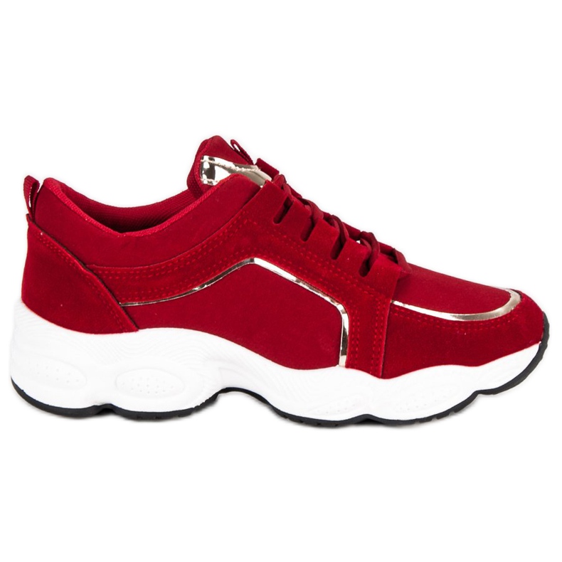 Vices Vizi per scarpe sportive in camoscio rosso