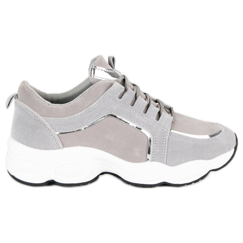 Vices Vizi per scarpe sportive in camoscio grigio