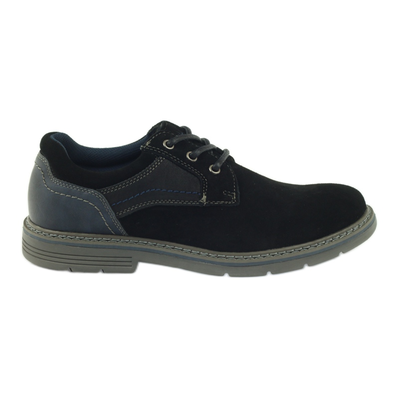 McKey Scarpe uomo scamosciate 285 nero blu navy