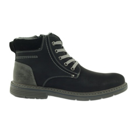 McKey Stivali da uomo, neri, legati 288 nero grigio