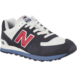 New Balance Ml574esc bianca rosso blu navy