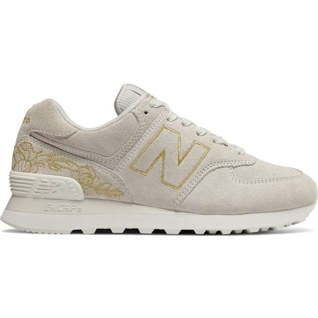 New Balance Sale marino floreale Wl574nga con oro grigio