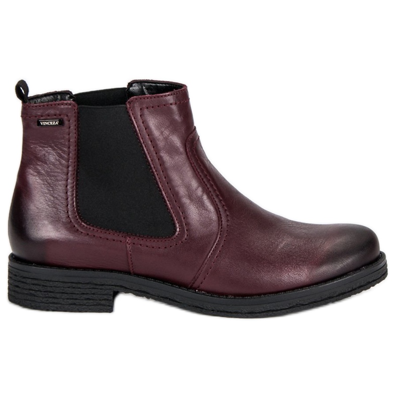 VINCEZA stivaletti Chelsea bordeaux rosso