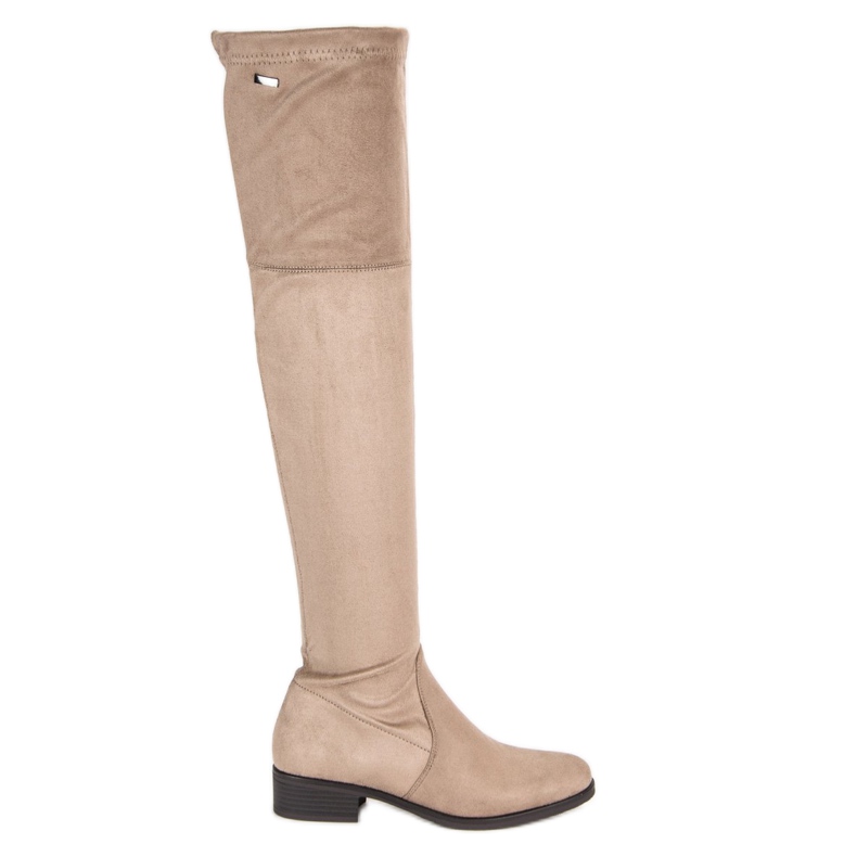 Super Me Stivali da moschettiere beige