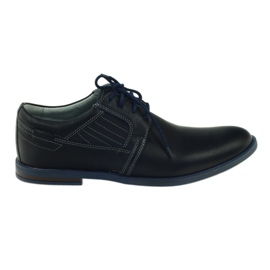 Riko Scarpe in pelle blu navy maschile 819