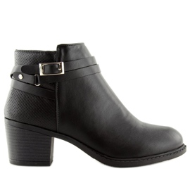 Stivali neri con tacco basso 3757 Black nero