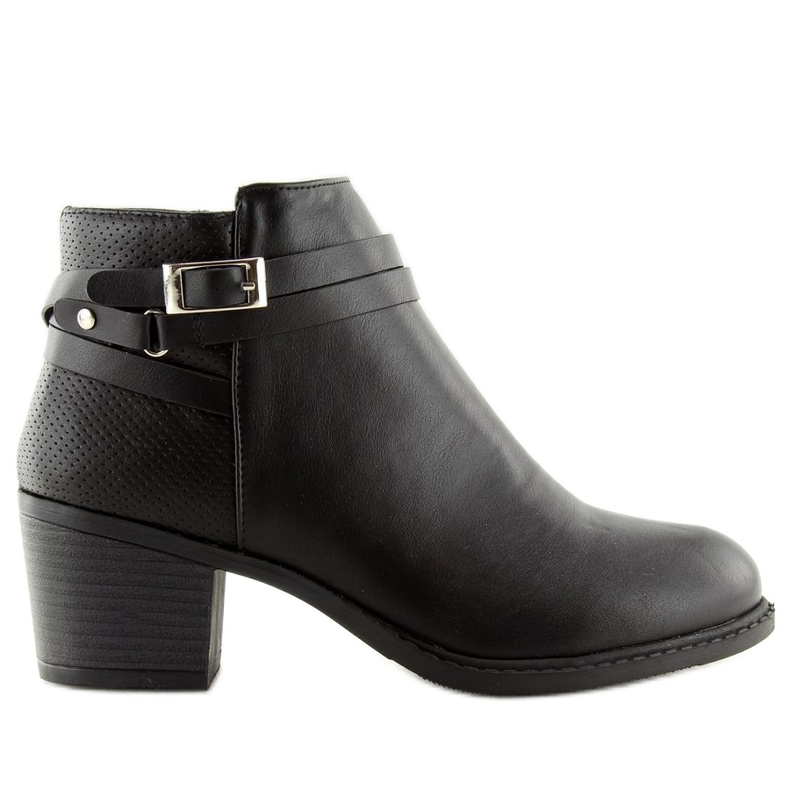 Stivali neri con tacco basso 3757 Black nero
