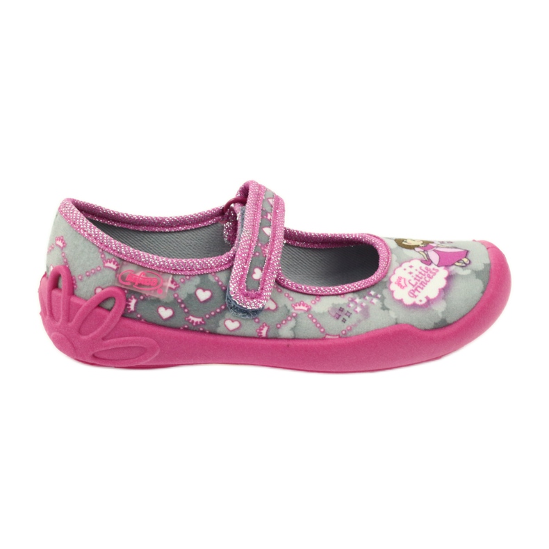 Pantofole velcro Befado 114x305 grigio rosa