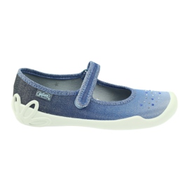 Pantofole bimba paillettes Befado 114y316 blu grigio blu navy