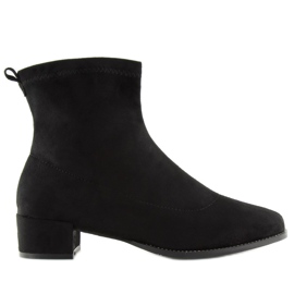 Stivali neri con tacco basso F184 Black nero