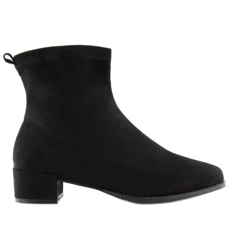 Stivali neri con tacco basso F184 Black nero