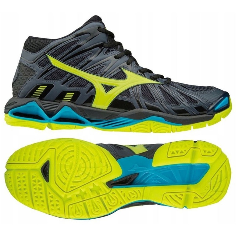 Scarpe da pallavolo Mizuno Wave Tornado X2 Mid M V1GA181747 nero grigio