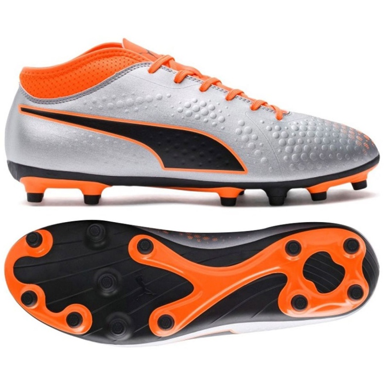 Scarpe da calcio Puma One 4 Syn Fg M 104749 01 multicolore d'argento