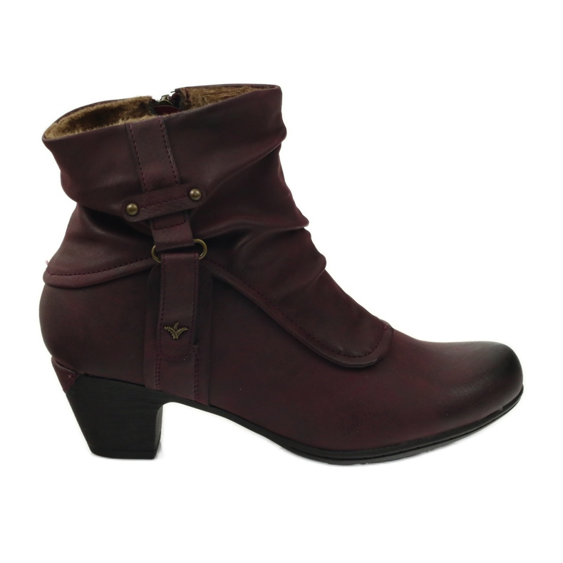 Stivali bordeaux super comodi Aloeloe multicolore rosso
