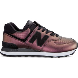 New Balance Wl574ksb Sheen Pack Black viola rosa