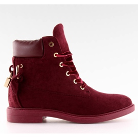 Tavole in legno con lucchetto marrone J-8686 vino rosso