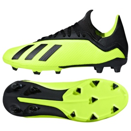 Scarpe da calcio Adidas X 18.3 Fg Jr DB2418 multicolore verde