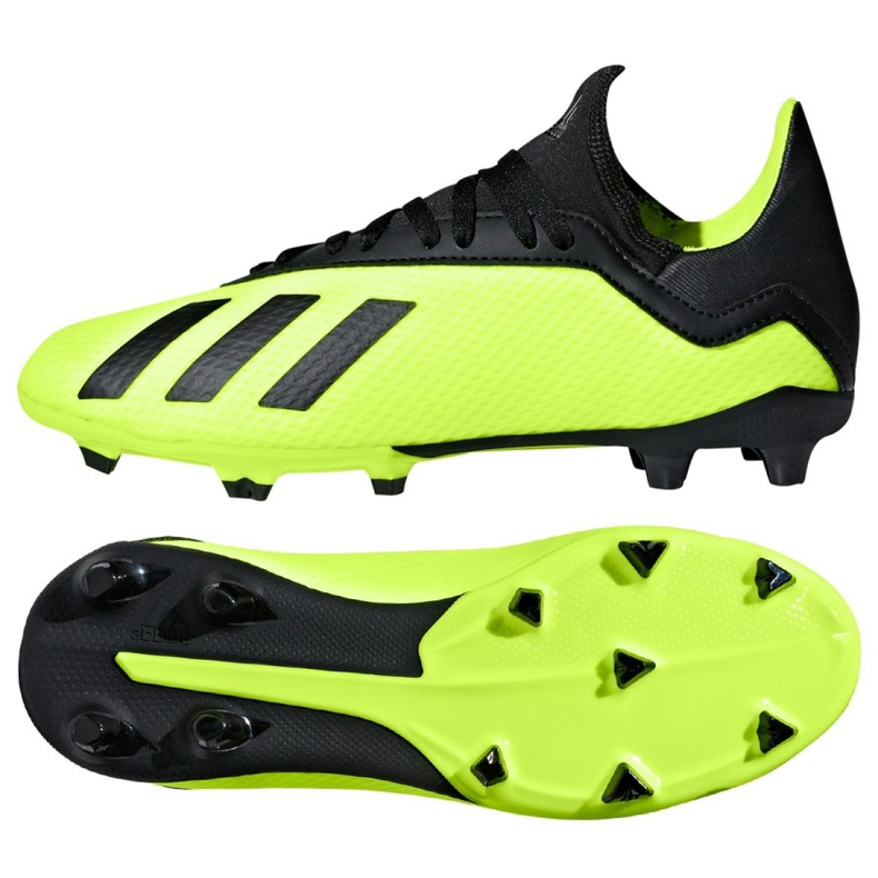 Scarpe da calcio Adidas X 18.3 Fg Jr DB2418 multicolore verde