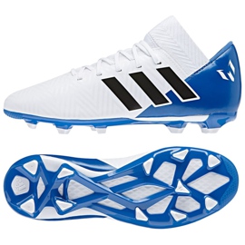 Scarpe da calcio Adidas Nemeziz Messi 18.3 FxG Jr DB2364 multicolore bianco