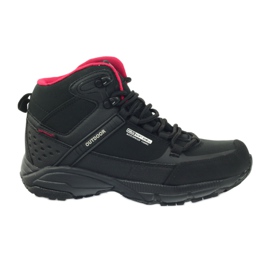 DK 1751 scarpe da trekking softshell nere nero rosso