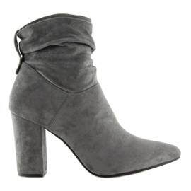 Grigio Stivali grigi con tacco largo NC781 Grigio