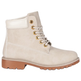 Scarponi da trekking beige da donna