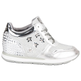 Scarpe da ginnastica argento, scarpe da ginnastica grigio