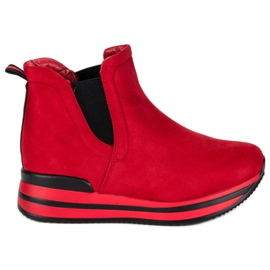 Bestelle Stivali Jodhpur sulla piattaforma rosso