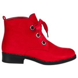 Seastar Stivaletti in camoscio allacciati rosso
