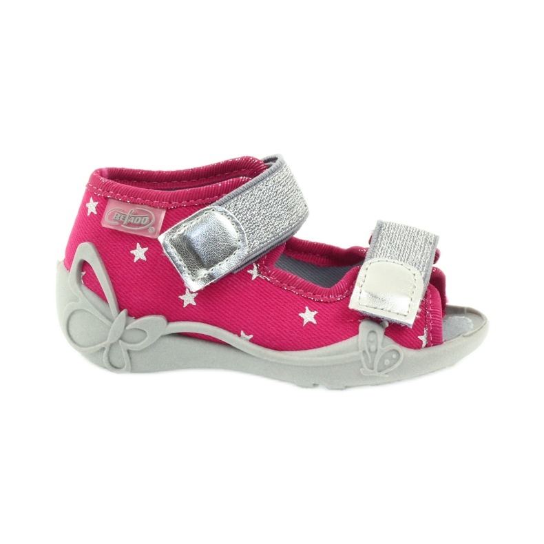 Befado scarpe per bambini sandali pantofole 242p085 grigio rosa