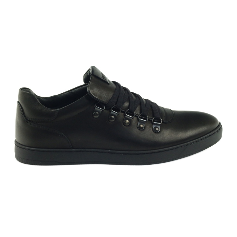 Pilpol Scarpe in pelle sportiva nera PC051 nero