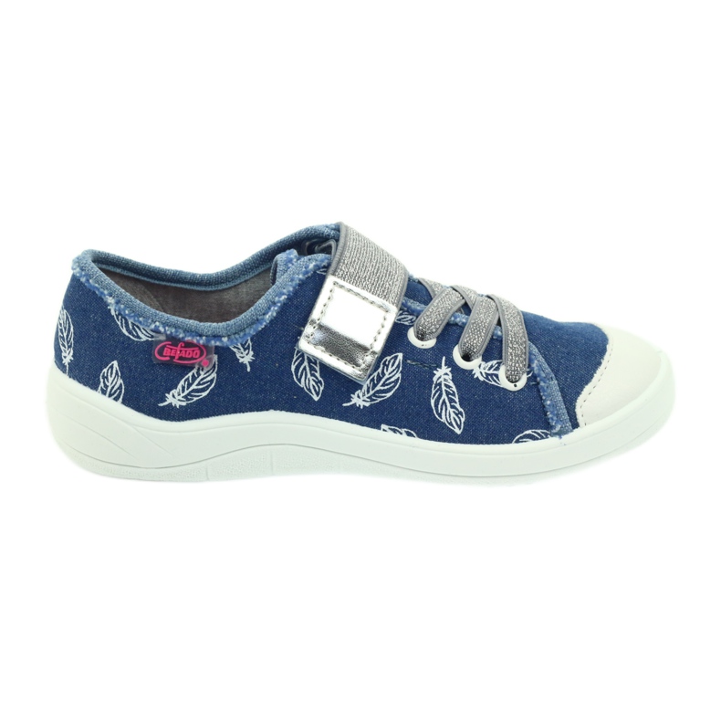 Befado scarpe per bambini pantofole sneakers 251y111 bianca blu grigio