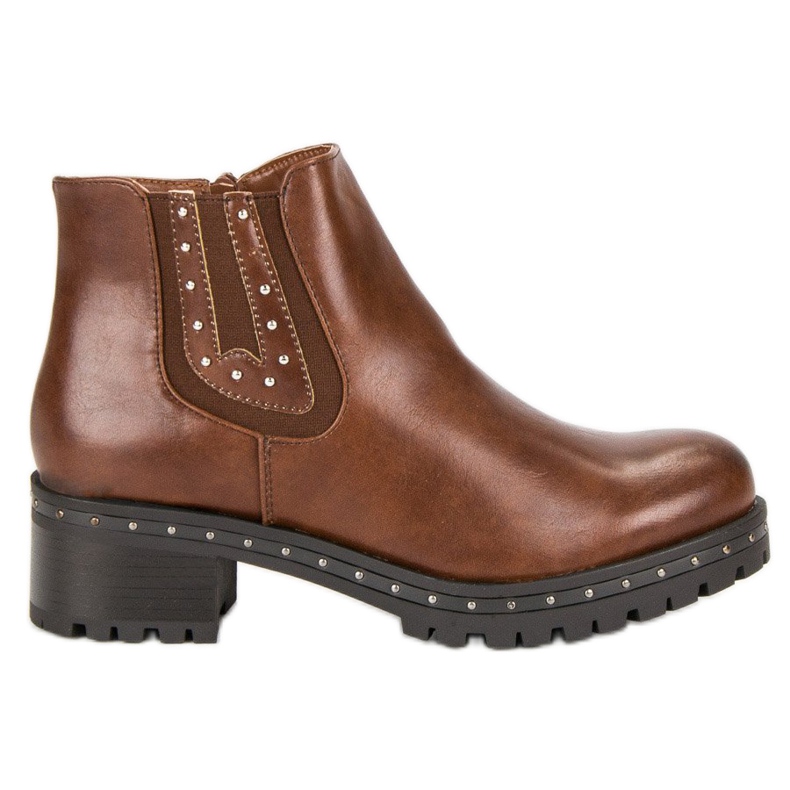 Anesia Paris Stivali Jodhpur con tacco alto nero marrone