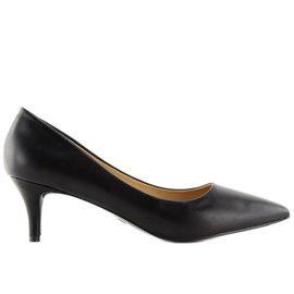 Décolleté tacco basso nero 123-3 Nero