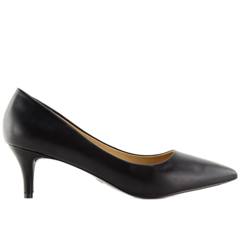 Décolleté tacco basso nero 123-3 Nero