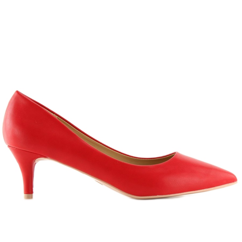 Décolleté tacco basso rosso 123-3 Rosso