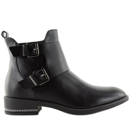 Stivaletti Chelsea neri da donna C-7173 Nero