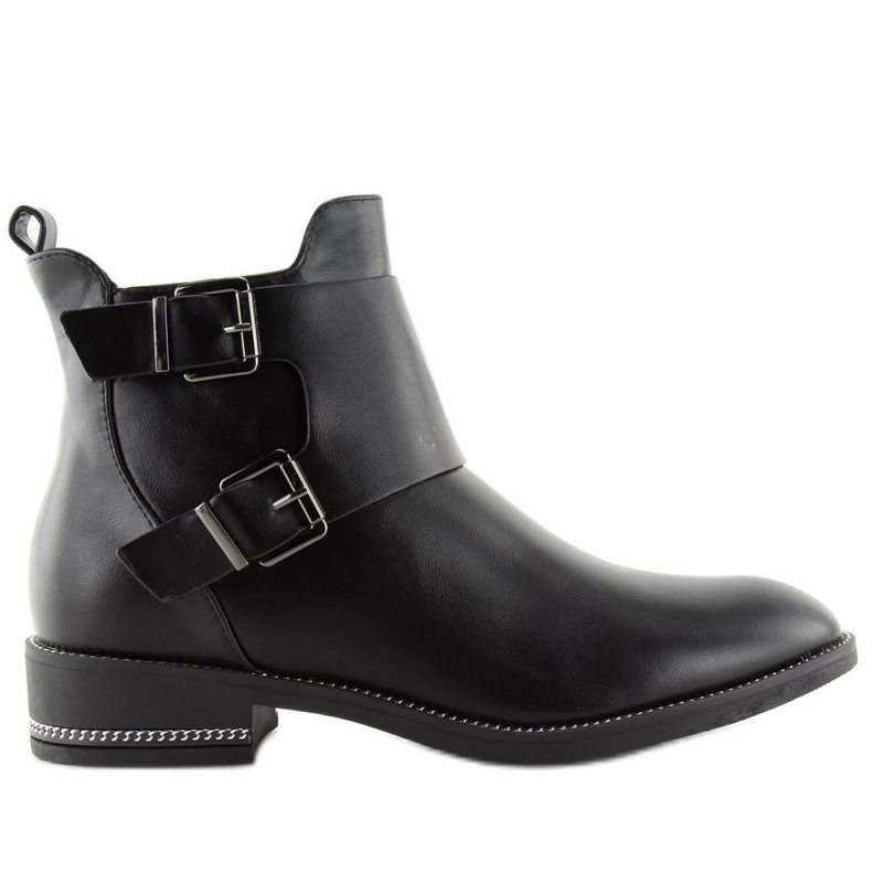 Stivaletti Chelsea neri da donna C-7173 Nero