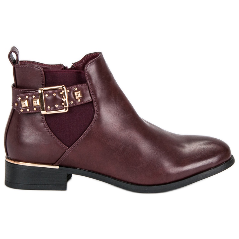Anesia Paris Stivaletti Chelsea bordeaux rosso