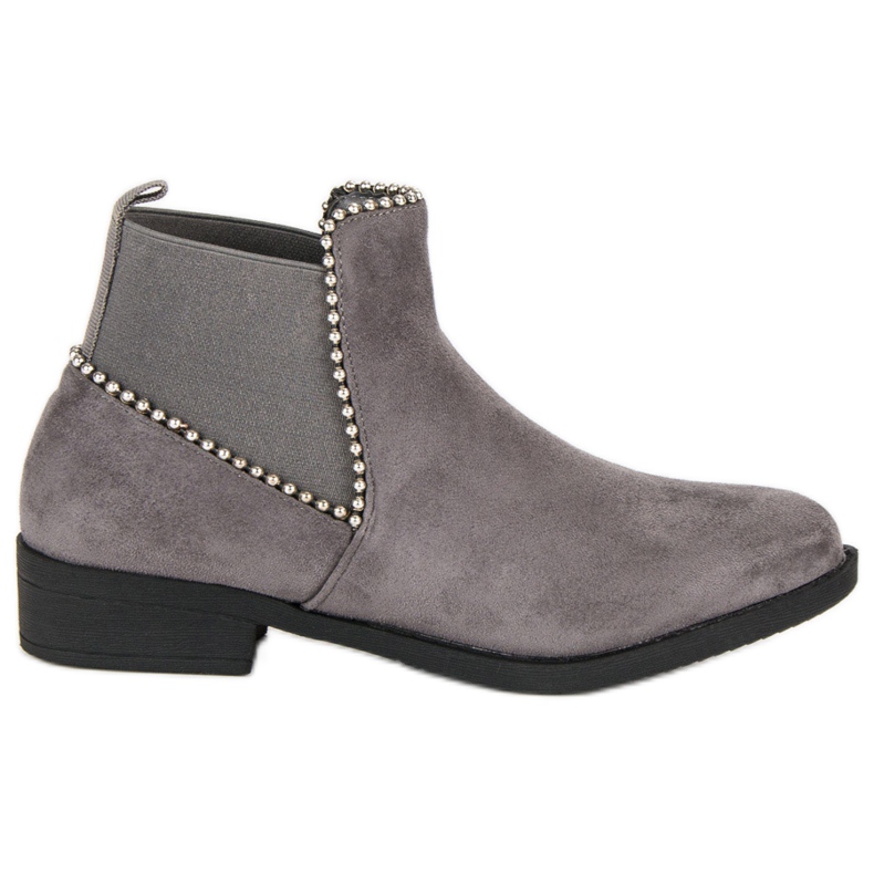 Stivaletti Chelsea in pelle scamosciata grigio