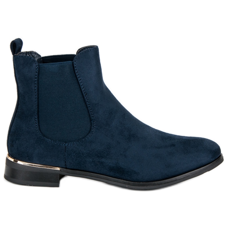 SDS Stivaletti Chelsea in camoscio blu navy